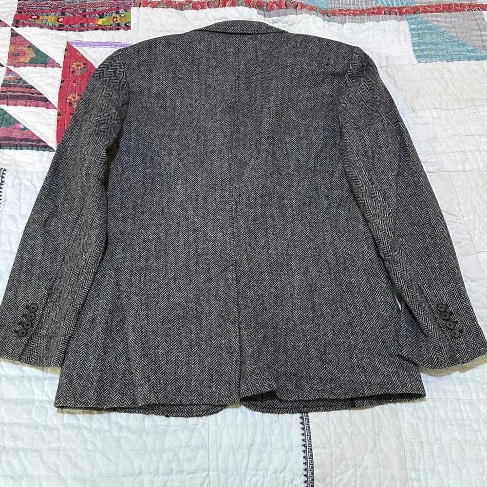 Martin + Osa Sport Coat Grey Herringbone Wool Blazer Fall 09 L 41/42